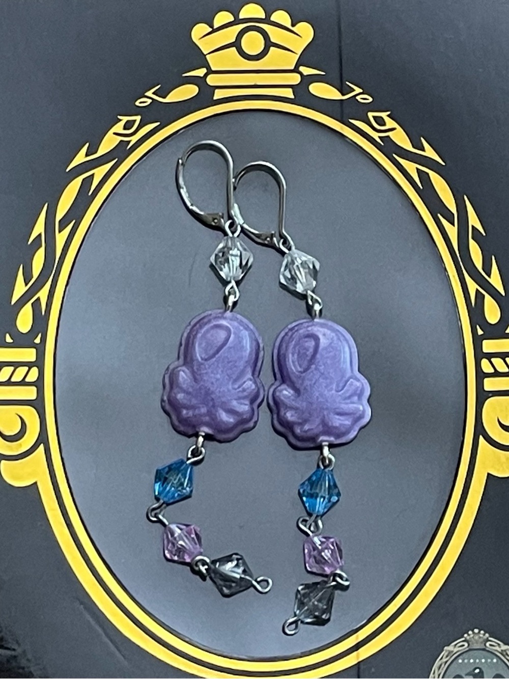 Twisted Wonderland Azul Ashengrotto Inspired Groovy Candy Earrings